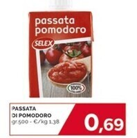 Mercatò Selex passata di pomodoro offerta