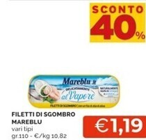 Mercatò Mareblu filetti di sgombro offerta
