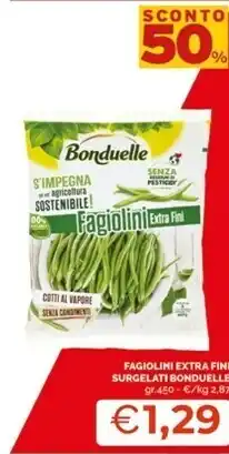 Mercatò Bonduelle fagiolini extra fini surgelati offerta