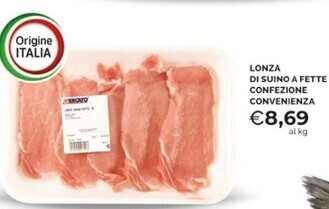 Mercatò Lonza di suino a fette confezione convenienza offerta