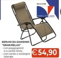 Mercatò Sdraio da giardino gran relax offerta