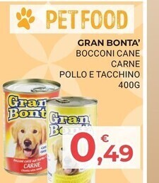 Eté Gran bontà bocconi cane carne pollo e tacchino offerta
