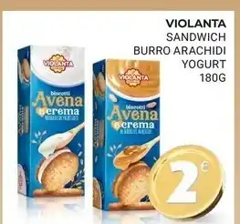 Eté Violanta sandwich burro arachidi yogurt offerta