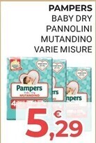 Eté Pampers baby dry pannolini mutandino varie misure offerta