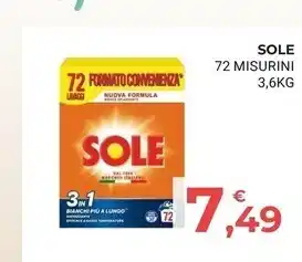Sole 72 misurini
