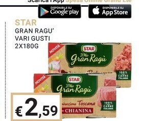 Eté Star gran ragu offerta