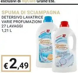 Eté Spuma di sciampagna detersivo lavatrice offerta