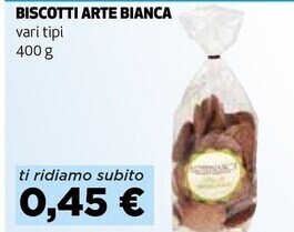 Coop Arte bianca biscotti offerta