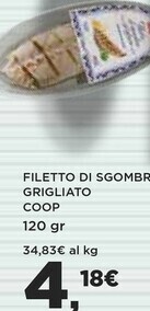 Coop Coop filetto di sgombro grigliato offerta