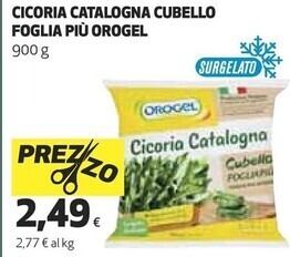Coop Orogel cicoria catalogna cubello foglia piu offerta