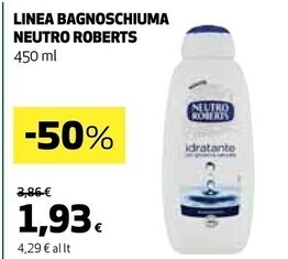 Coop Neutro roberts linea bagnoschiuma offerta