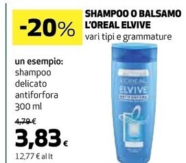 Coop L'oreal shampoo o balsamo elvive offerta