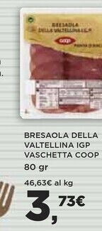 Coop Coop bresaola della valtellina igp vaschetta offerta