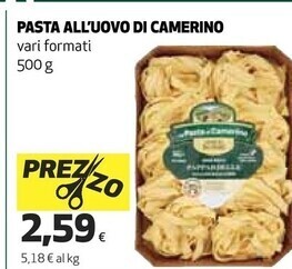 Coop La pasta di camerino pasta all'uovo offerta