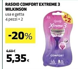 Coop Wilkinson sword rasoio comfort extreme 3 offerta