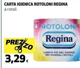 Coop Regina carta igienica rotoloni offerta