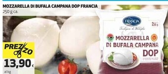 Coop Francia mozzarella di bufala campana dop offerta