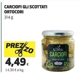 Coop Ortocori carciofi gli scottati offerta