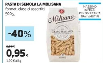 Coop La molisana pasta di semola offerta