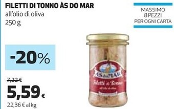 Coop Asdomar filetti di tonno offerta