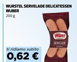 Coop Wuber wurstel servelade delicatessen offerta