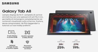 Euronics Samsung Galaxy Tab A8 offerta