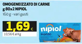 Coop Nipiol Omogeneizzati Di Carne 160 g vari gusti offerta