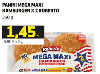 Coop Roberto Panini Mega maxi Hamburger 250 g offerta