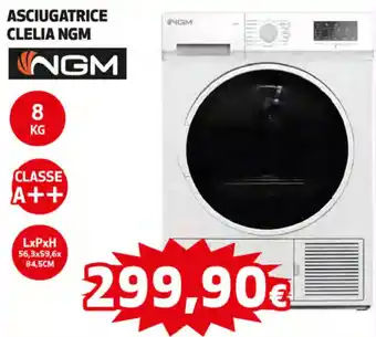 Coop NGM Asciugatrice Clelia 8 kg offerta