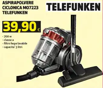 Telefunken Aspirapolvere Ciclonica M07223