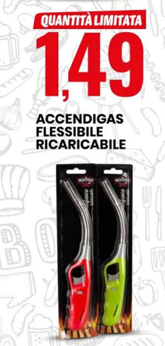 Il Braciere Accendigas Flessibile Ricaricabile