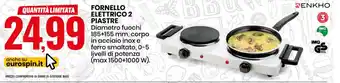 Eurospin Enkho Fornello Elettrico 2 Piastre offerta