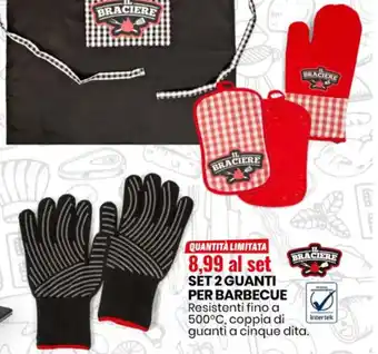Eurospin Il Braciere Set 2 Guanti per Barbecue offerta