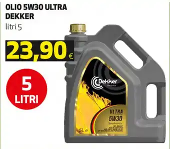 Coop Dekker Olio 5W30 Ultra 5 litri offerta