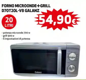 Coop Galanz Forno Microonde + Grill D70T20L-V8 20 litri offerta