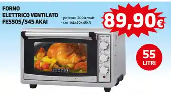 Coop Akai Forno Elettrico Ventilato FE550S/545 55 litri offerta