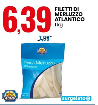 Eurospin Athena Filetti di Merluzzo Atlantico 1 kg offerta