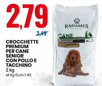Radames Crocchette Premium per Cane Senior con Pollo e Tacchino 2 kg