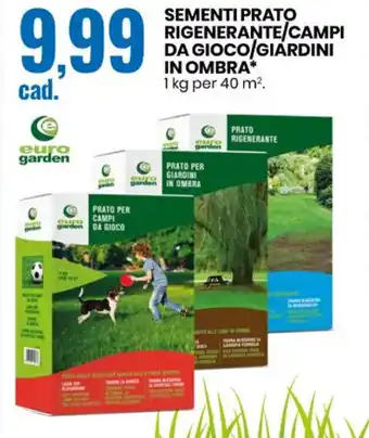 Eurospin Euro Garden Sementi Prato Rigenerante/Campi da Gioco/Giardini in Ombra 1 kg offerta