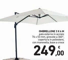 Spazio Conad Ombrellone 3 x 4 m offerta