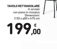 Spazio Conad Tavolo rettangolare offerta
