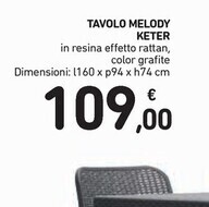 Spazio Conad Keter tavolo melody offerta