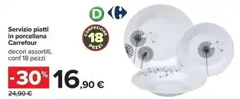 Carrefour Iper Carrefour servizio piatti in porcellana offerta
