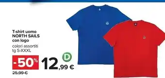 Carrefour Iper North sails - t-shirt uomo con logo offerta