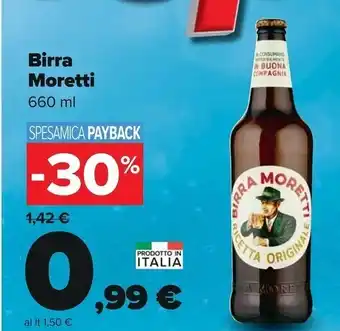 Carrefour Iper Moretti birra offerta