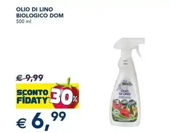 Esselunga Dom olio di lino biologico offerta