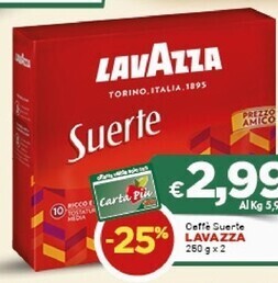 Crai Lavazza caffe suerte offerta