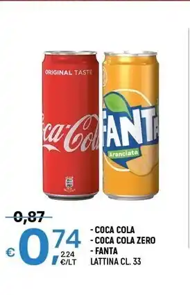 A&O Coca cola lattina offerta