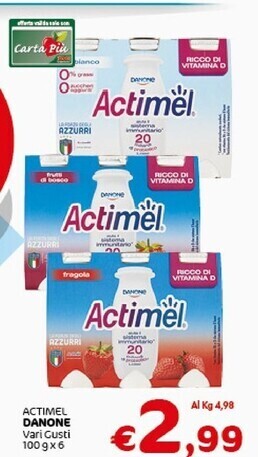 Crai Danone actimel offerta