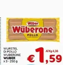 Crai Wuber wurstel di pollo one offerta